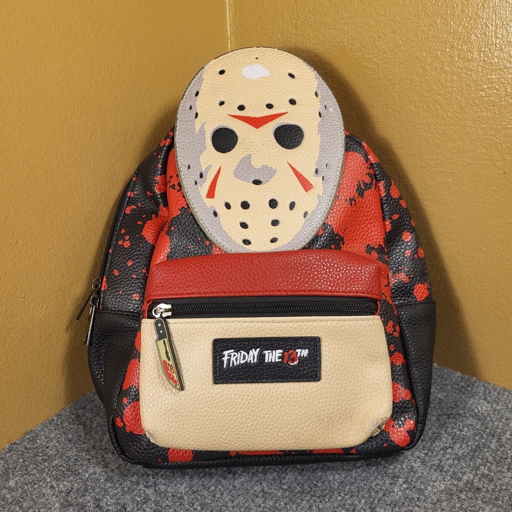 Friday the 13th Jason Voorhees Hockey Mask 3D Mini Backpack / Purse